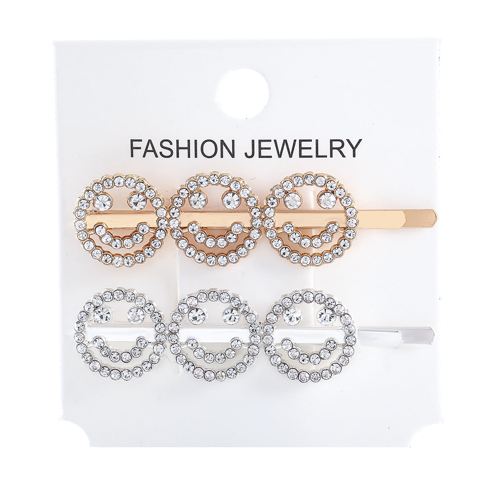 Wholesale Women's Diamond Letter All-match Bangs Hairpin Clip